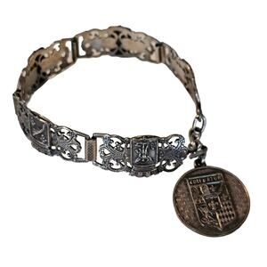 Vintage Silver Filigrane Depose Cote D'Azur France Souvenir Bracelet Silver